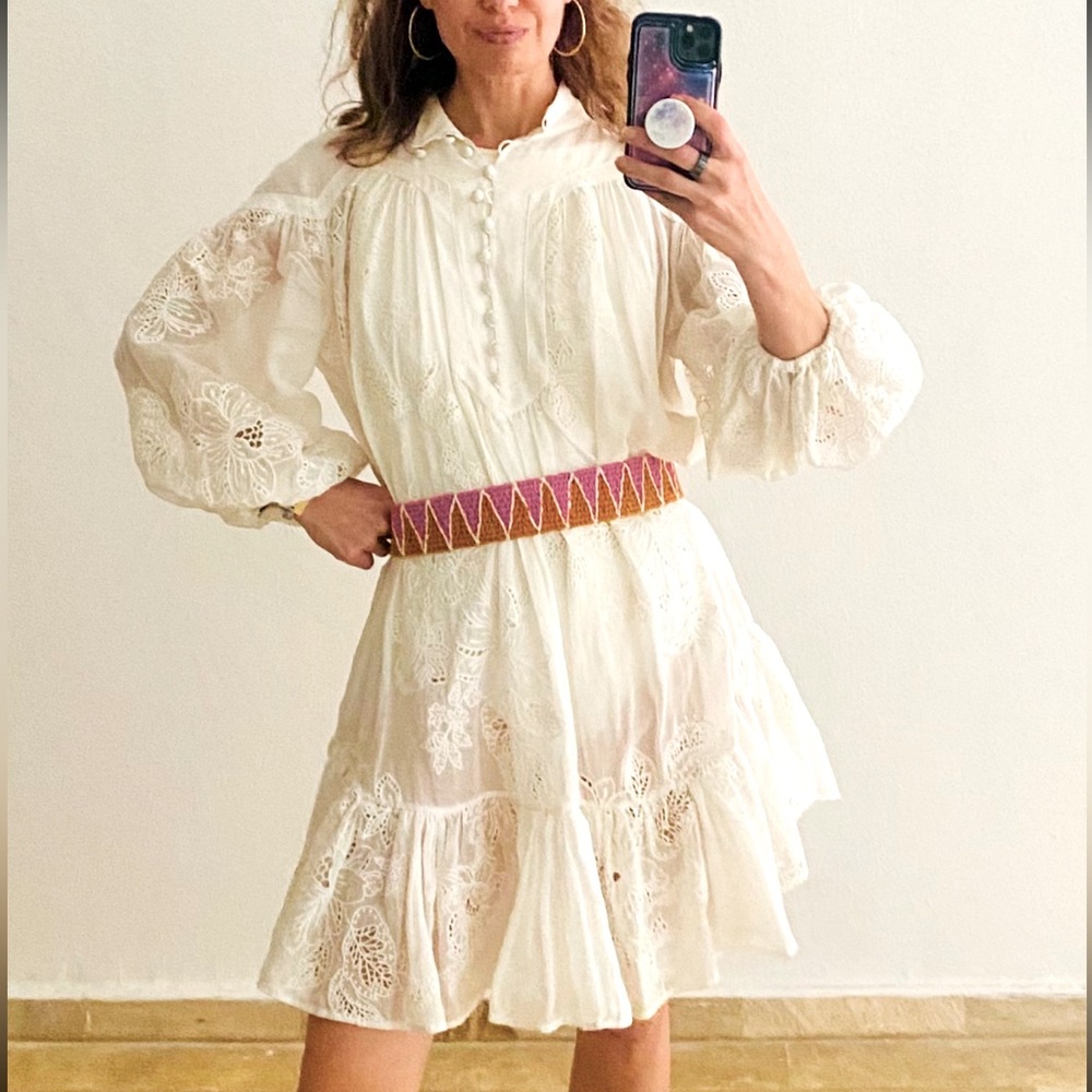 SOLd SOLD SOLD Gorgeous Zimmerman dress w slip and belt - worn once - size 1 - Picture 1 of 5